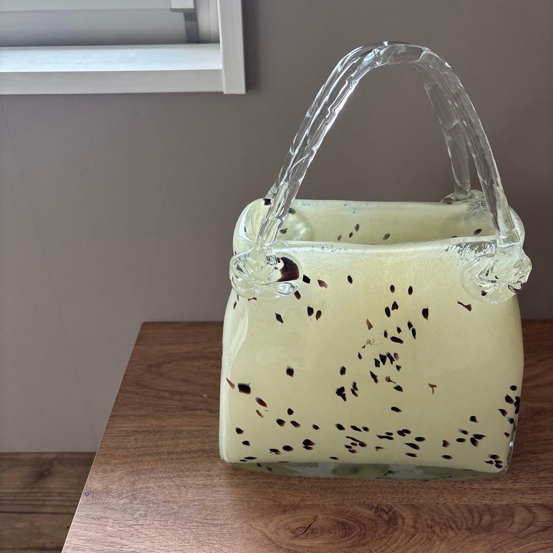 フラワーベース 花瓶 カバン 鞄 bag ガラス 硝子