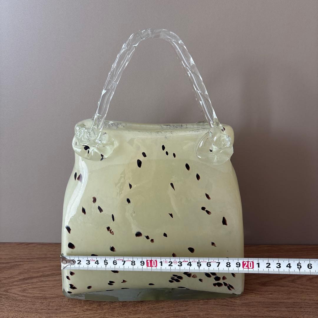 フラワーベース 花瓶 カバン 鞄 bag ガラス 硝子