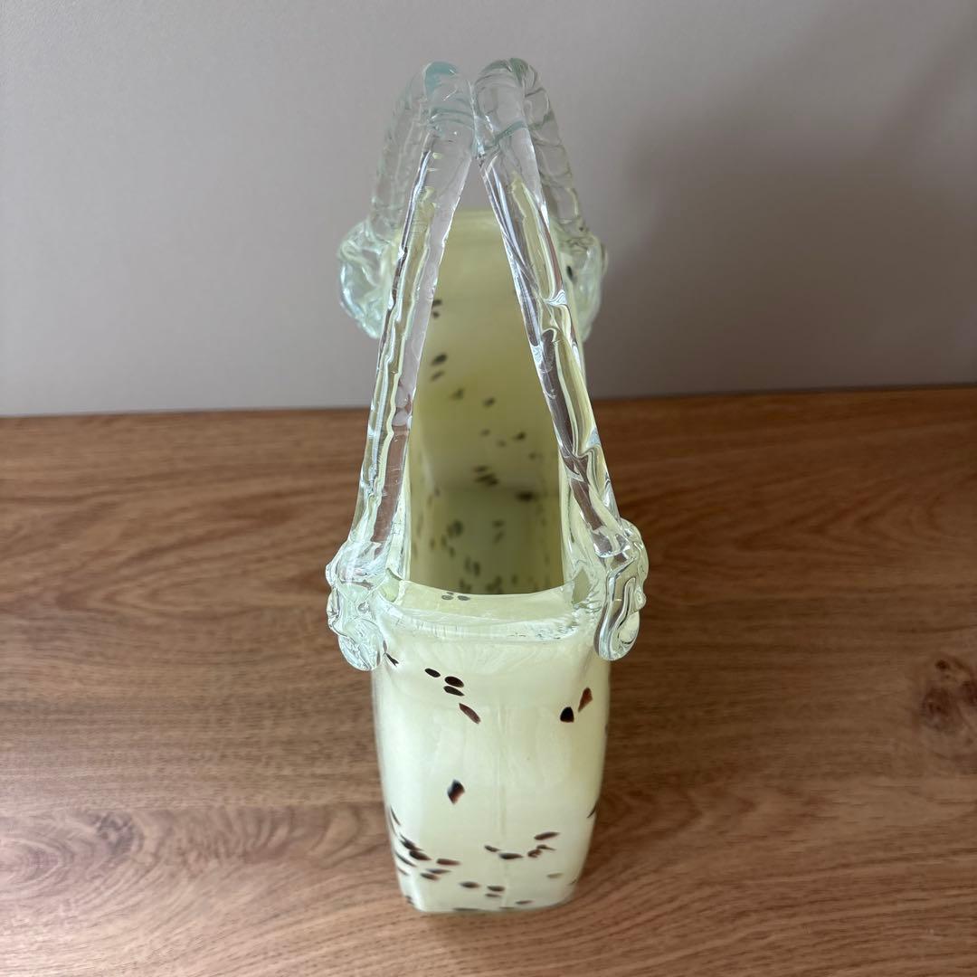 フラワーベース 花瓶 カバン 鞄 bag ガラス 硝子