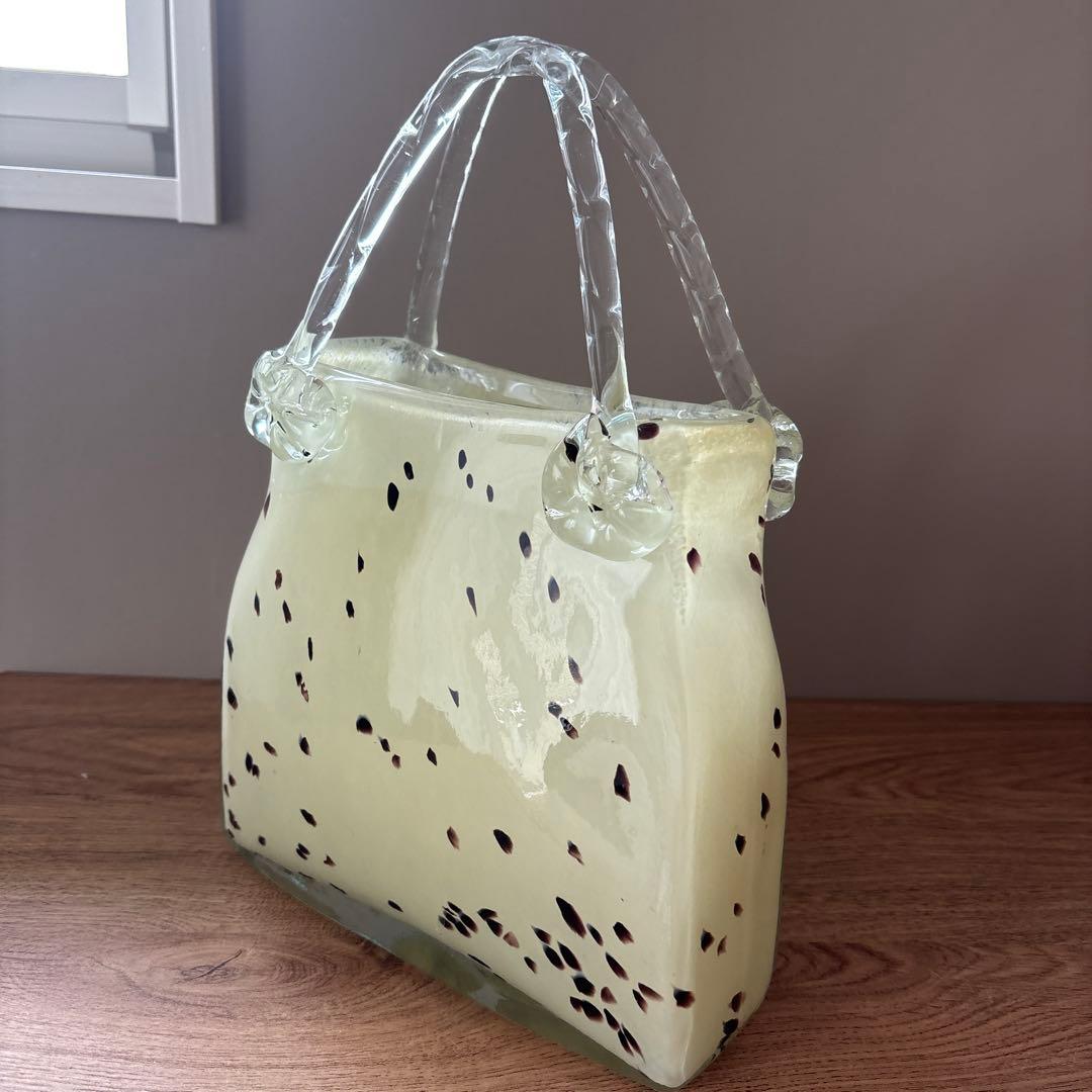 フラワーベース 花瓶 カバン 鞄 bag ガラス 硝子