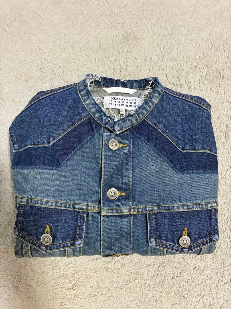【美品】Maison Margielaノーカラーデニムジャケット