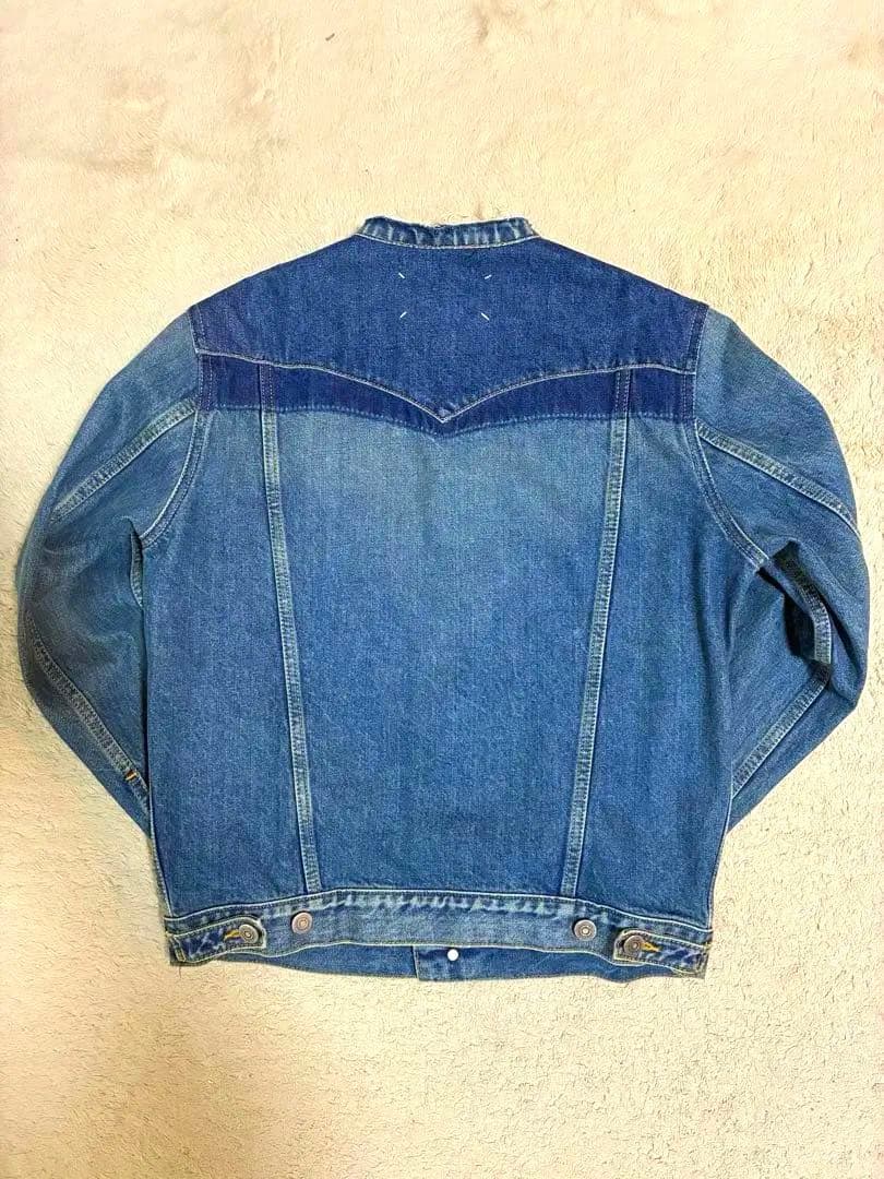 【美品】Maison Margielaノーカラーデニムジャケット