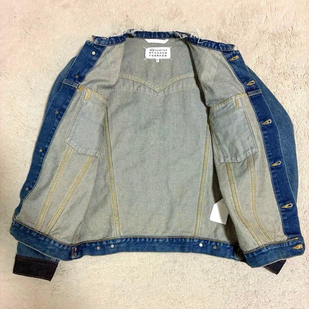 【美品】Maison Margielaノーカラーデニムジャケット