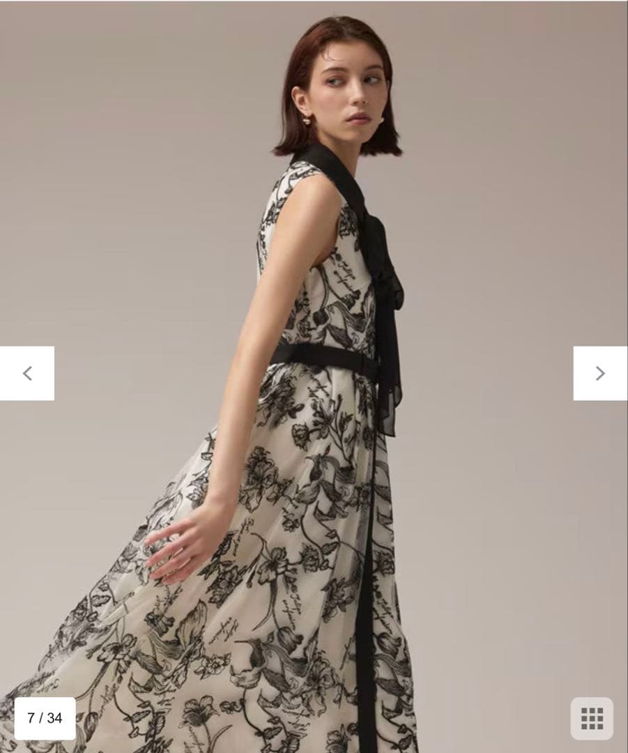 未使用級！グレースフラワー刺繍ボウタイドレス　ダイアグラム　グレースクラス