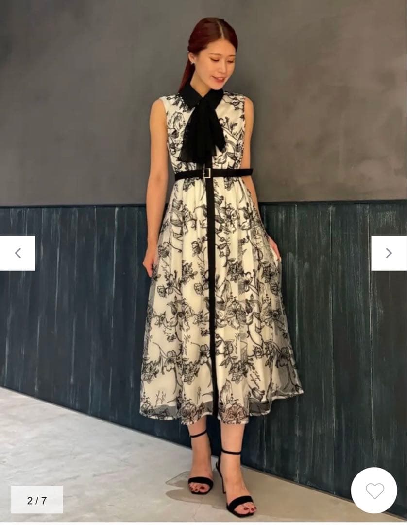 未使用級！グレースフラワー刺繍ボウタイドレス　ダイアグラム　グレースクラス