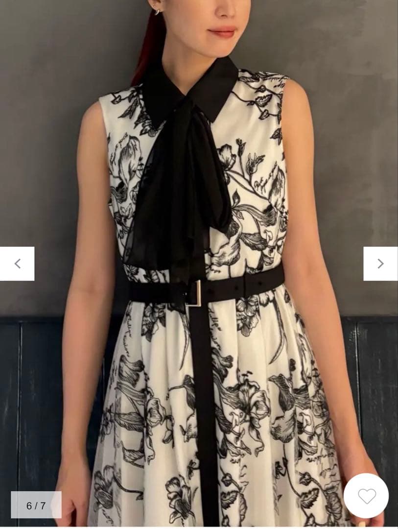 未使用級！グレースフラワー刺繍ボウタイドレス　ダイアグラム　グレースクラス