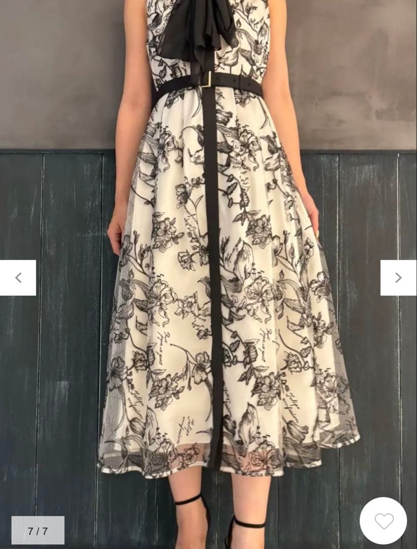 未使用級！グレースフラワー刺繍ボウタイドレス　ダイアグラム　グレースクラス