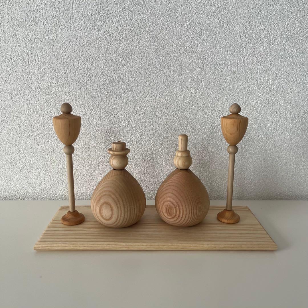 【新品/正規品】2025年度lemi toys木製雛人形　コンパクト　おひなさま