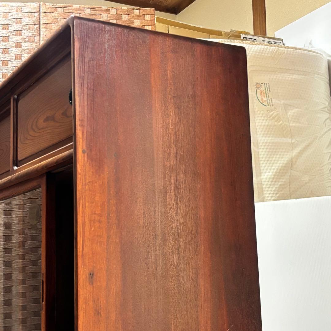 信州 松本伝統指物 和家具 欅家具 茶棚 茶箪笥 キャビネット 飾り棚 ケヤキ