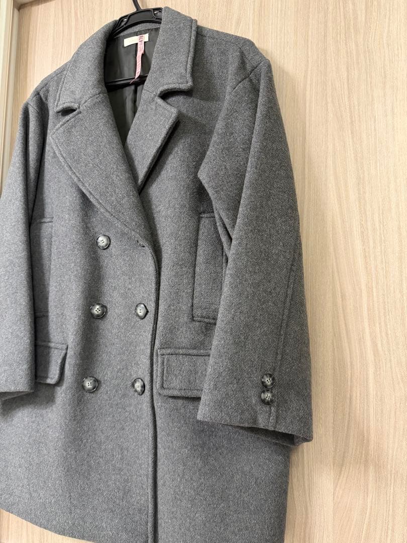 ラウンジドレス Pコート グレー 美品 フリーサイズ