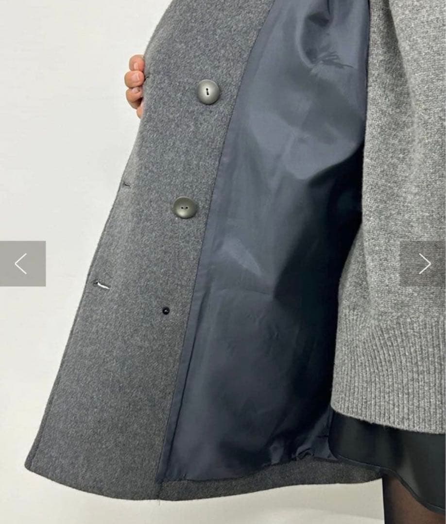 ラウンジドレス Pコート グレー 美品 フリーサイズ