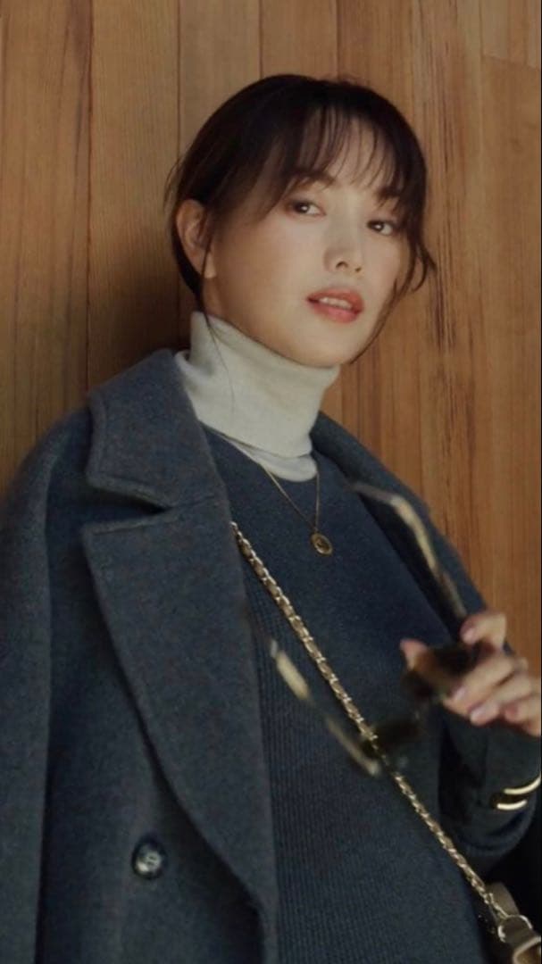 ラウンジドレス Pコート グレー 美品 フリーサイズ