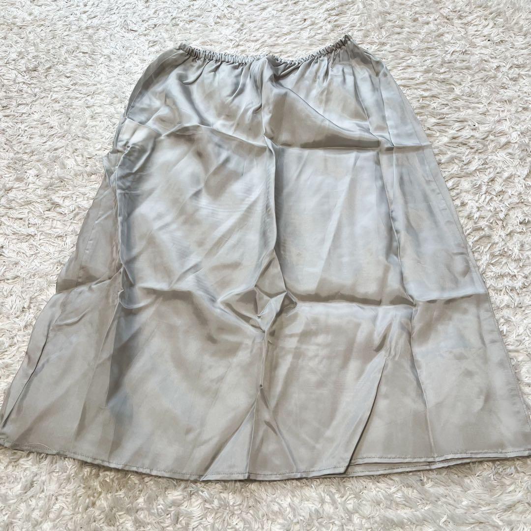 ANAYI ウールジョーゼットフロントタックワンピース 36