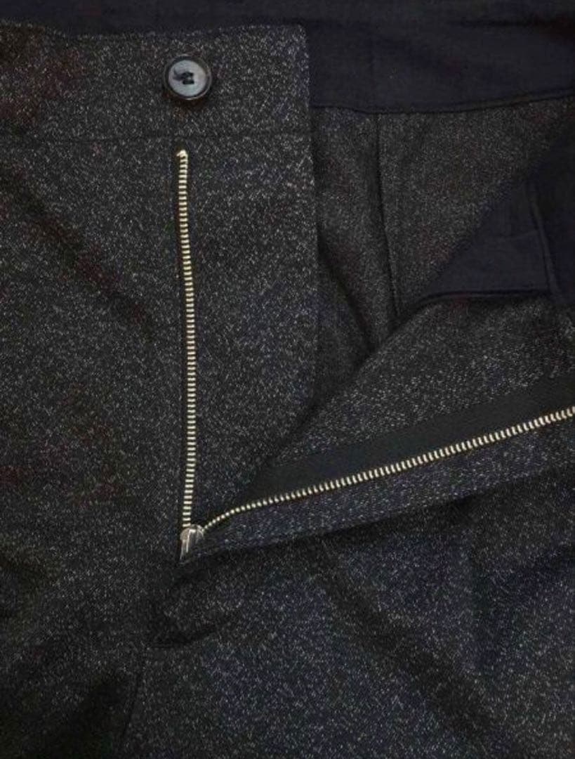 AURALEE ブラック シャンブレー フィンクス　パンツ