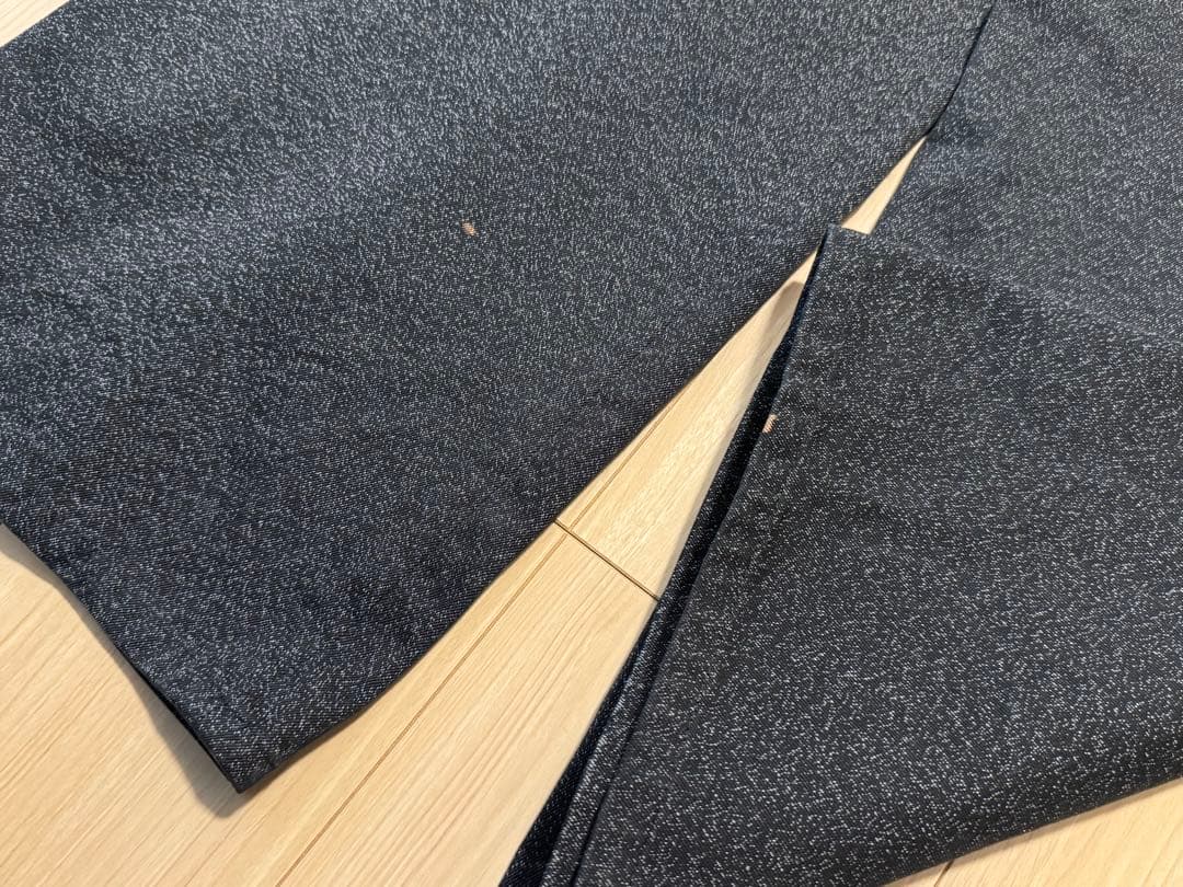 AURALEE ブラック シャンブレー フィンクス　パンツ