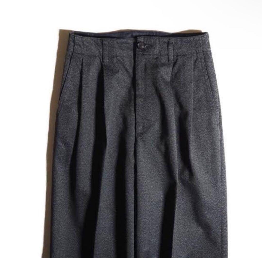 AURALEE ブラック シャンブレー フィンクス　パンツ