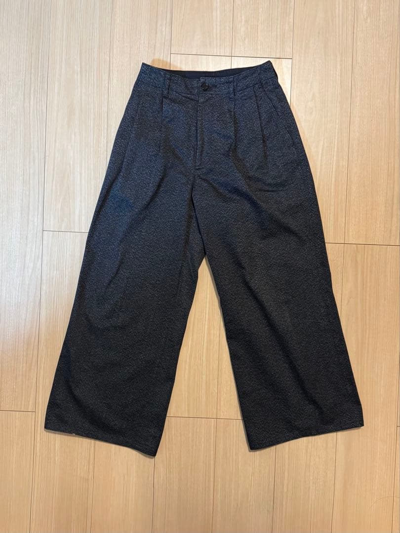 AURALEE ブラック シャンブレー フィンクス　パンツ