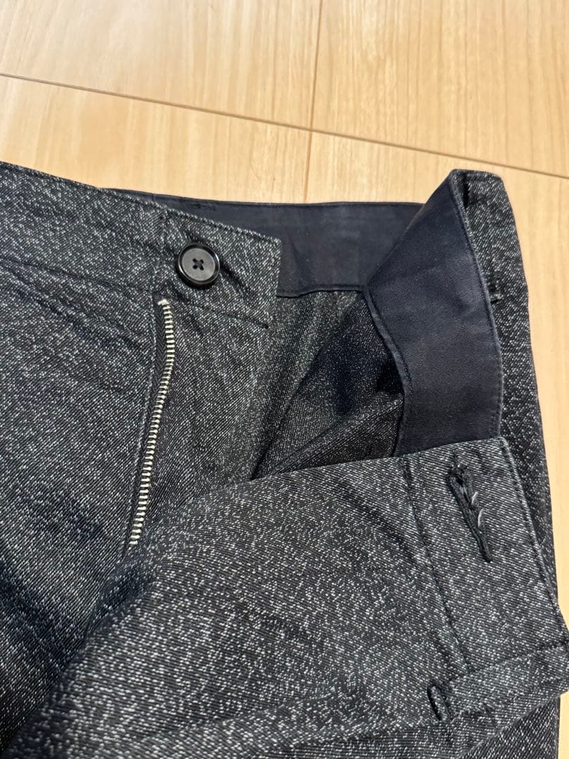 AURALEE ブラック シャンブレー フィンクス　パンツ