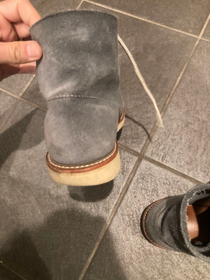 レッドウィング　8144 グレー スエード ワークブーツ　27cm