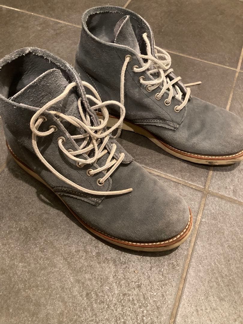 レッドウィング　8144 グレー スエード ワークブーツ　27cm