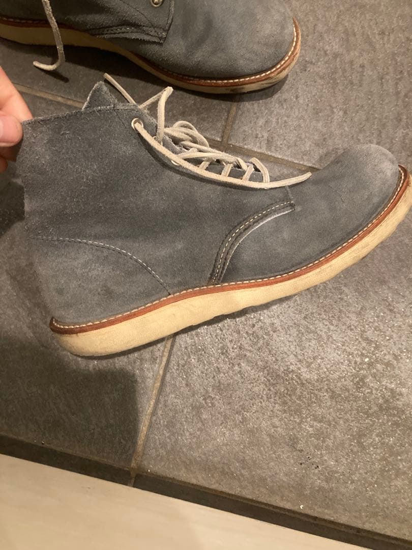 レッドウィング　8144 グレー スエード ワークブーツ　27cm