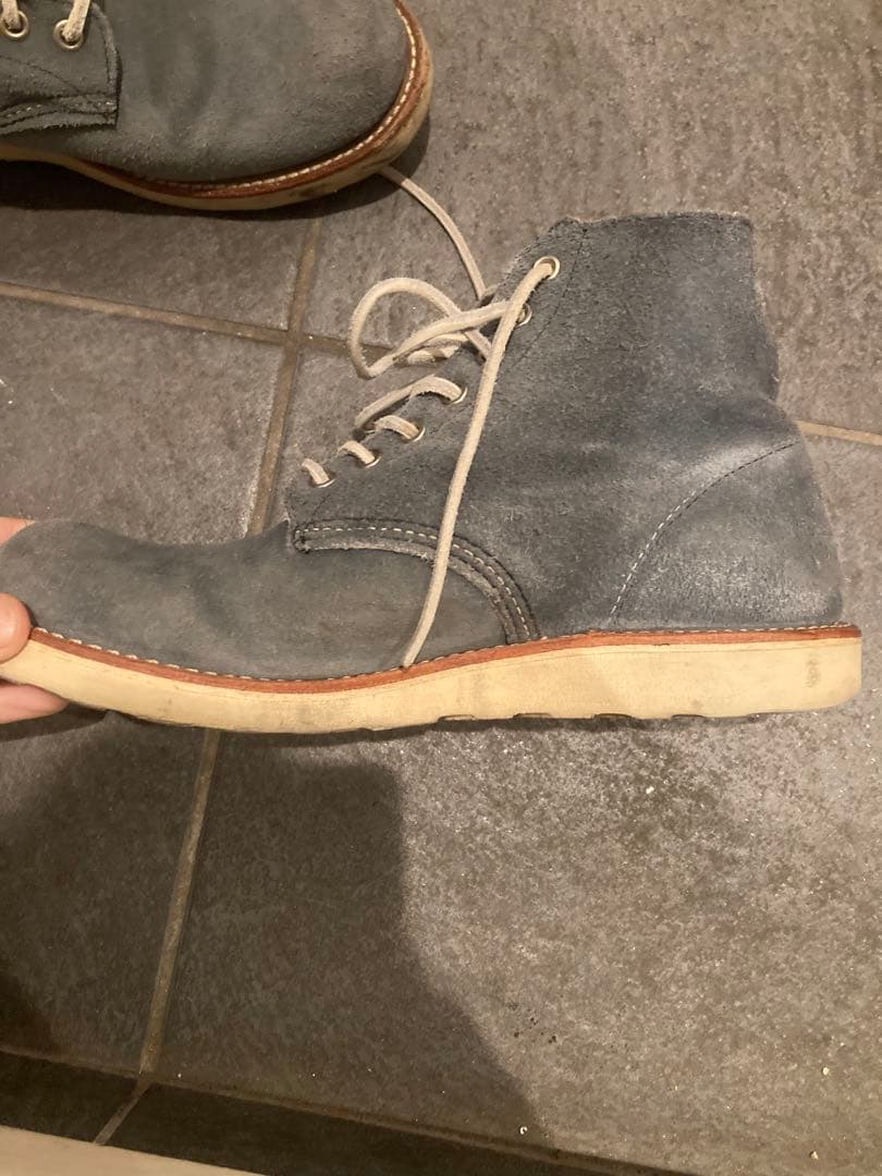 レッドウィング　8144 グレー スエード ワークブーツ　27cm