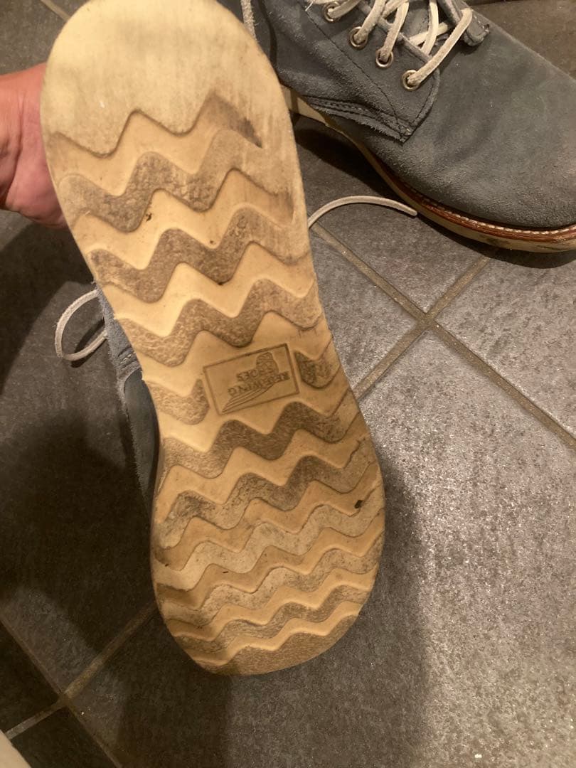 レッドウィング　8144 グレー スエード ワークブーツ　27cm