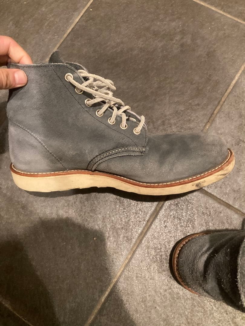 レッドウィング　8144 グレー スエード ワークブーツ　27cm