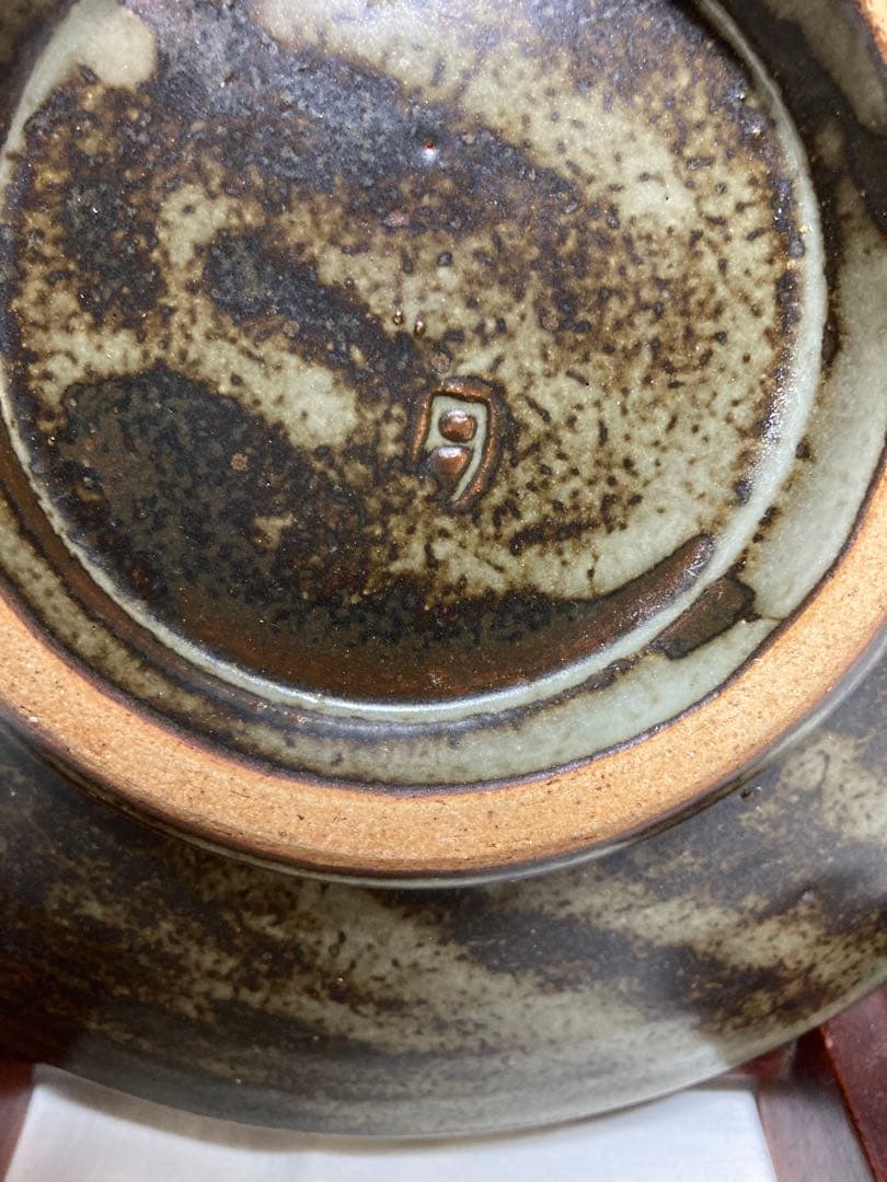 島岡達三　人間国宝　象嵌皿　益子焼　民藝　濱田庄司の弟子