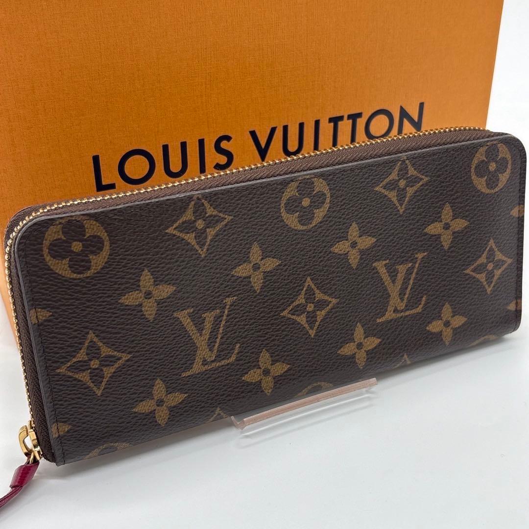 極美品 ルイヴィトン ポルトフォイユクレマンス モノグラム ブラウンM60742