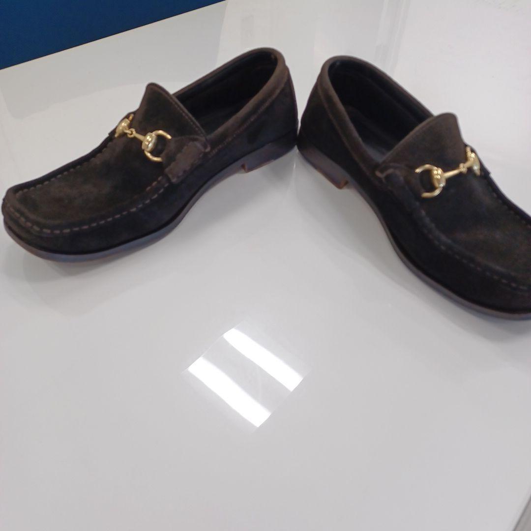 GUCCI グッチ 　ビットローファー ２６.５cm スウェード