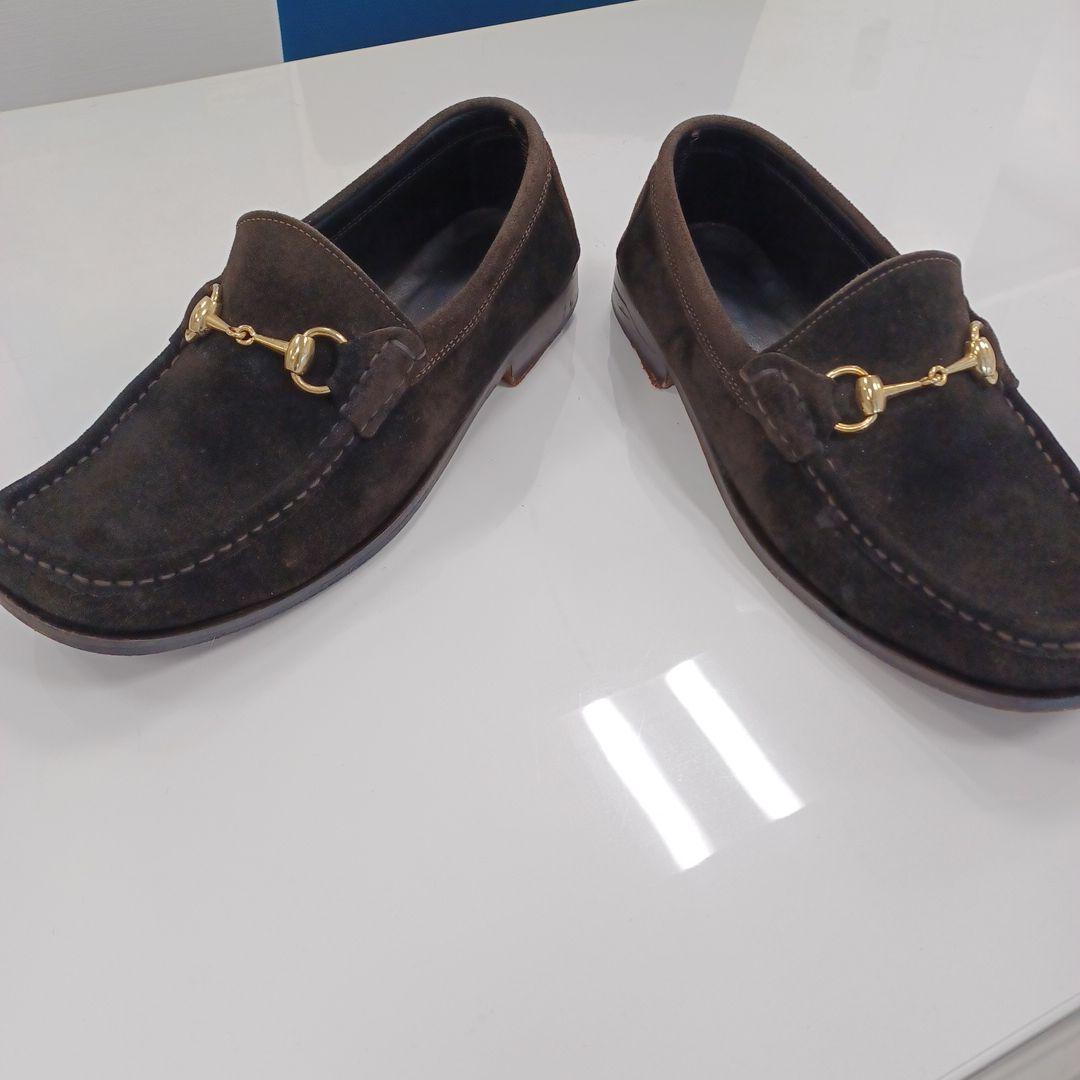 GUCCI グッチ 　ビットローファー ２６.５cm スウェード
