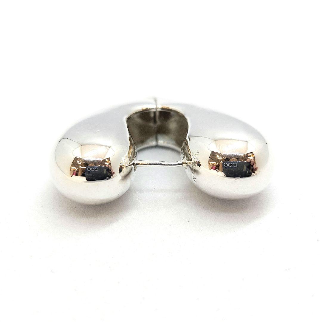 ANNIKA INEZ アニカイネズ ハートフープ ピアス ラージシルバー 片耳