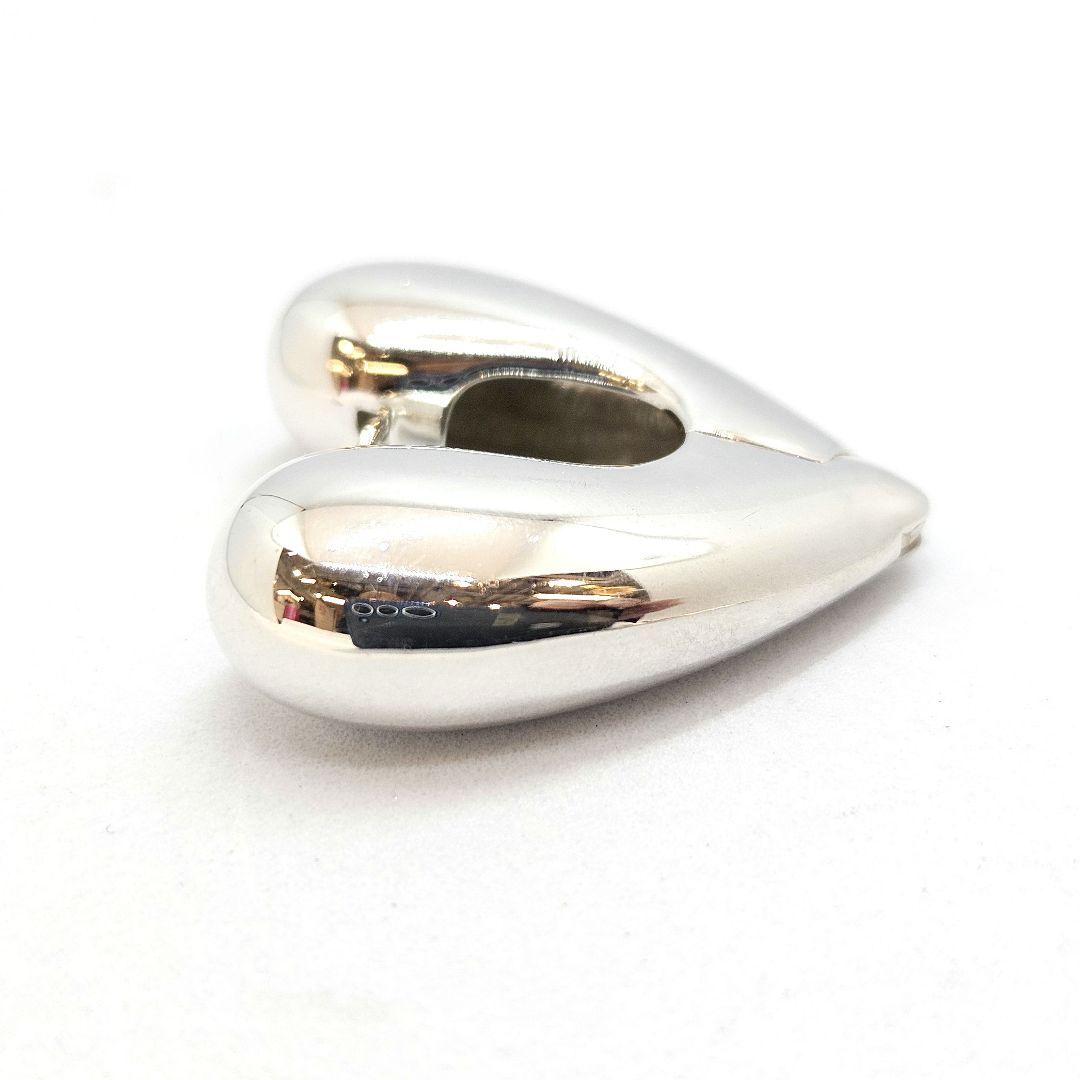 ANNIKA INEZ アニカイネズ ハートフープ ピアス ラージシルバー 片耳