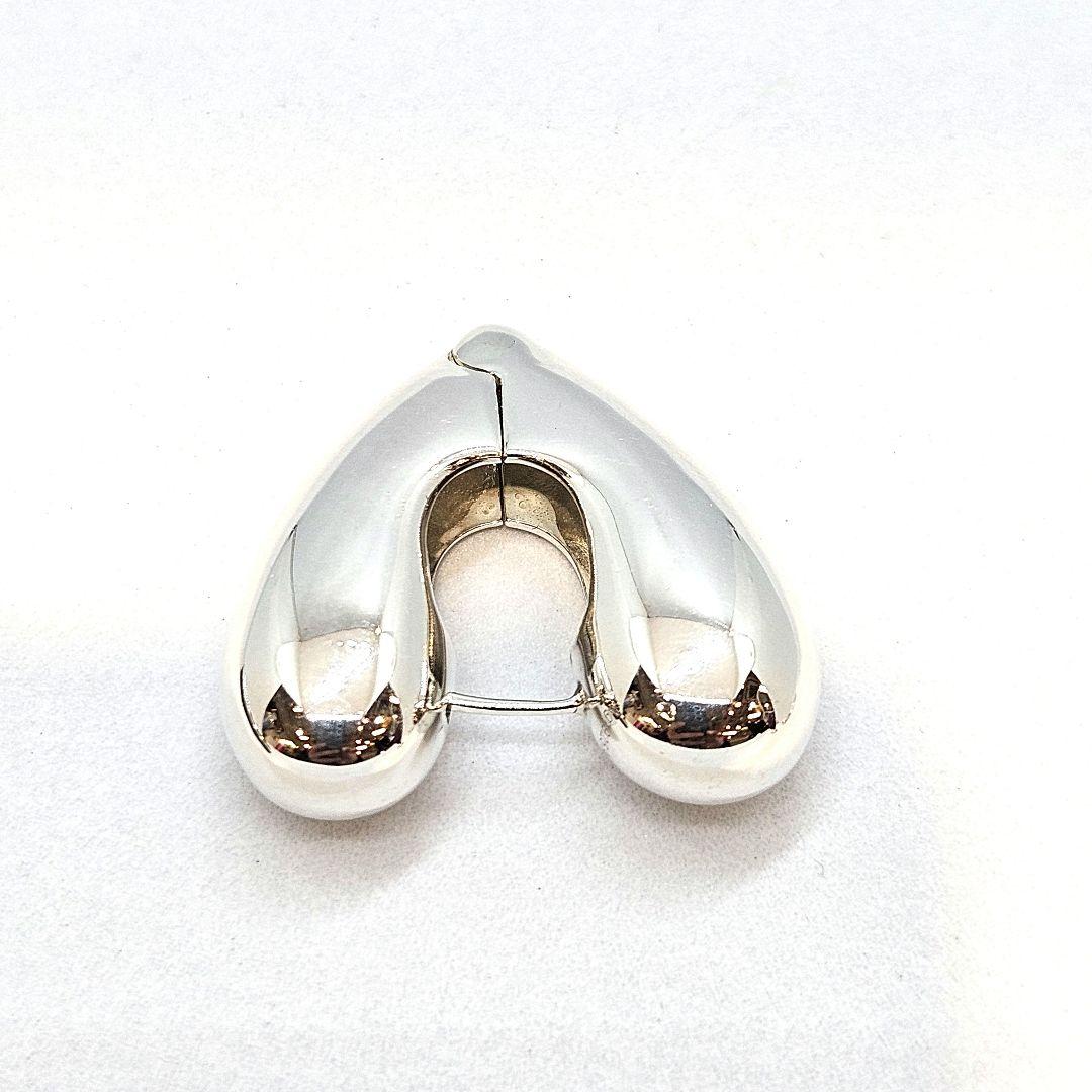 ANNIKA INEZ アニカイネズ ハートフープ ピアス ラージシルバー 片耳