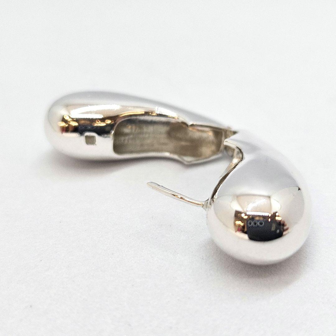 ANNIKA INEZ アニカイネズ ハートフープ ピアス ラージシルバー 片耳