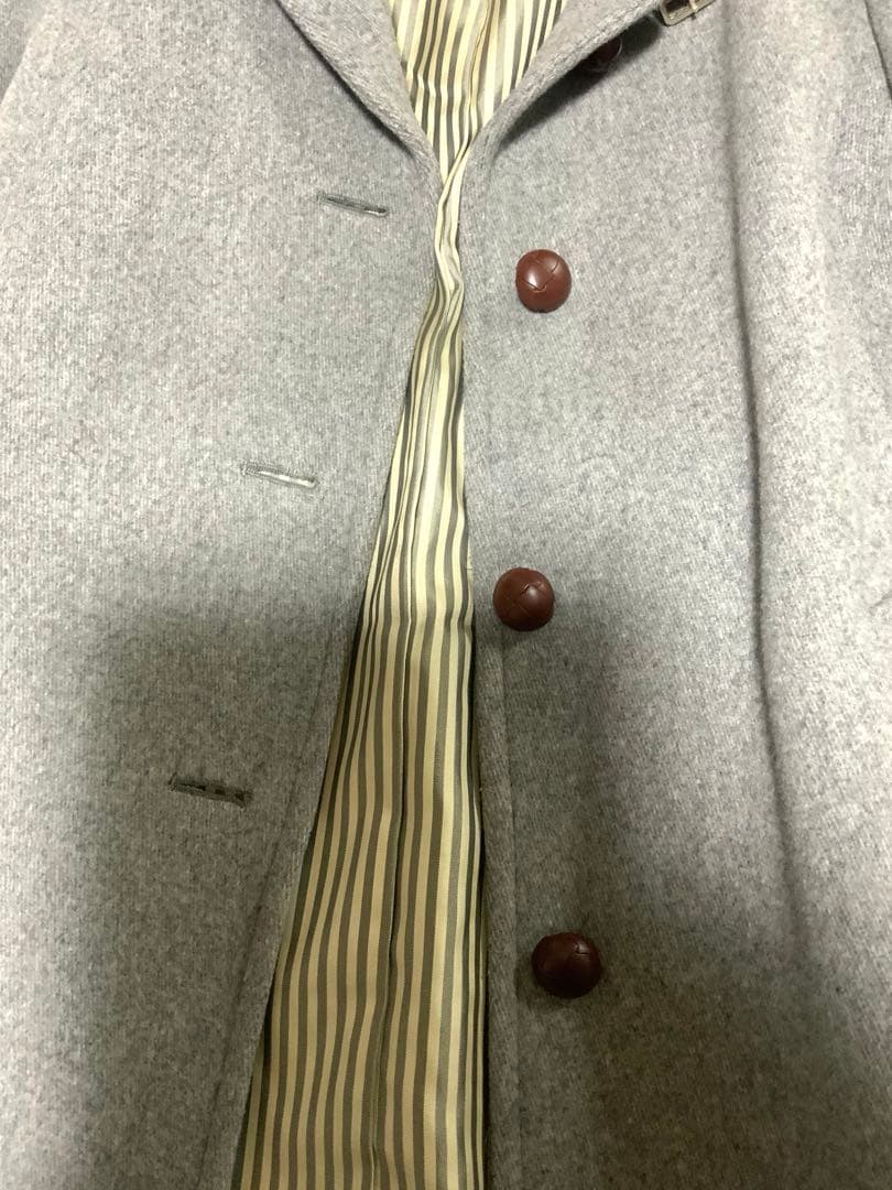 じゅんたん　PHILOSOPHY くるみボタン　ウール　コート　グレー