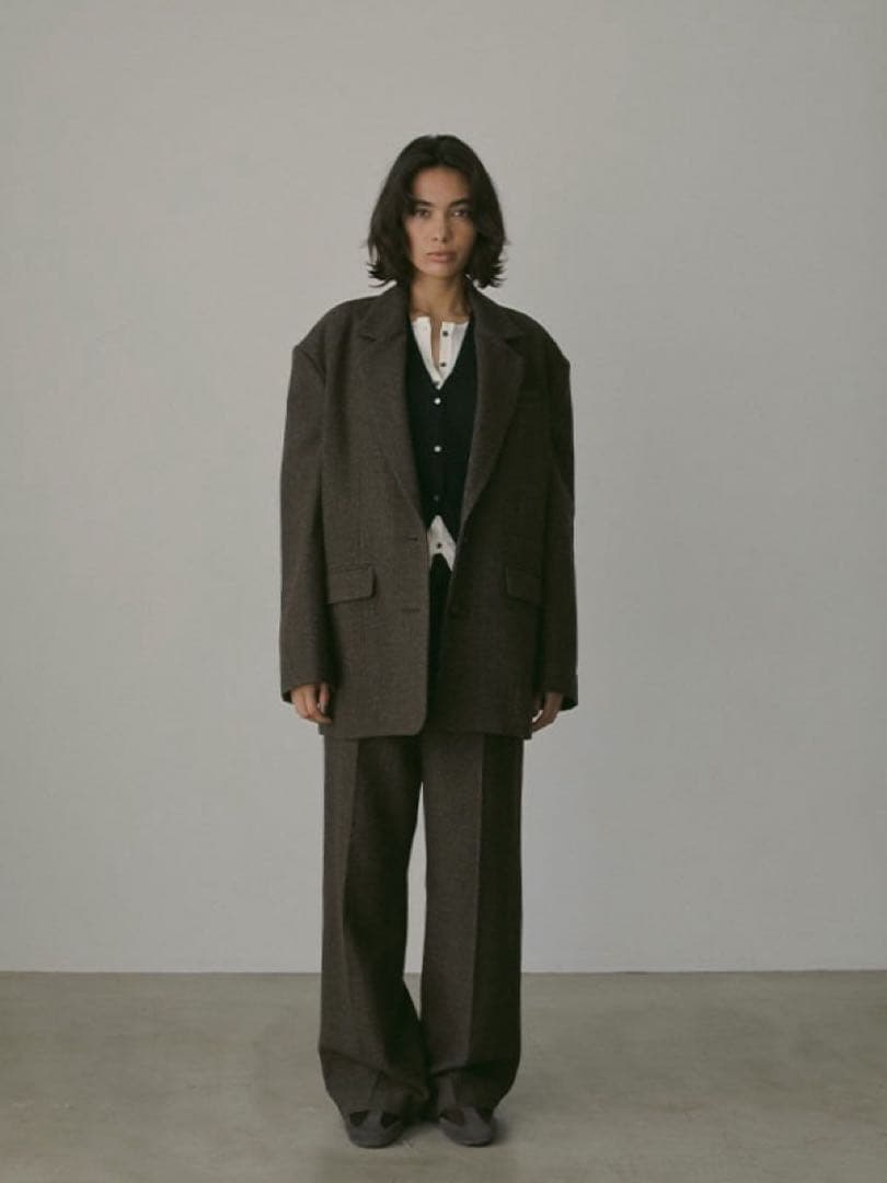 etretokyo チェックツィードテーラージャケット