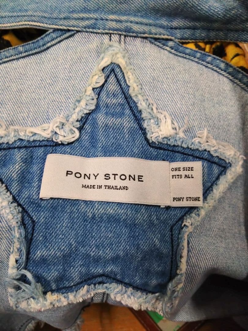 PONY STONE❤️スターパッチジャケット❤️個性的デニムジャケット