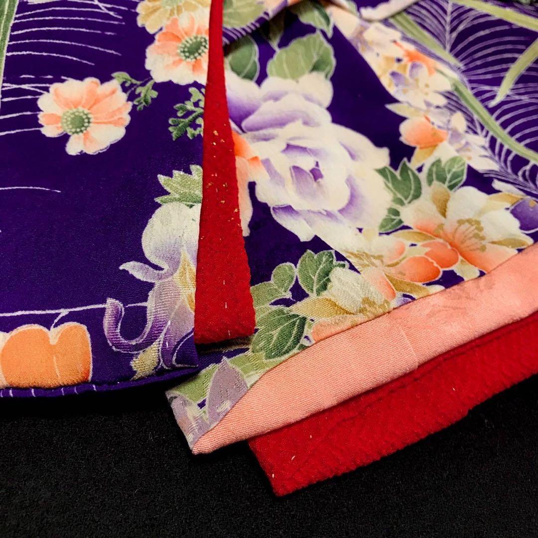 ＊ 市松人形 8号 薔薇 錦紗縮緬 アンティーク 袷 着物 ＊ ドール 人形