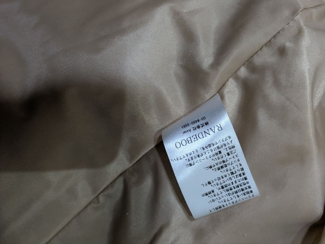 美品 RANDEBOO ベージュ ファーコート ショート丈