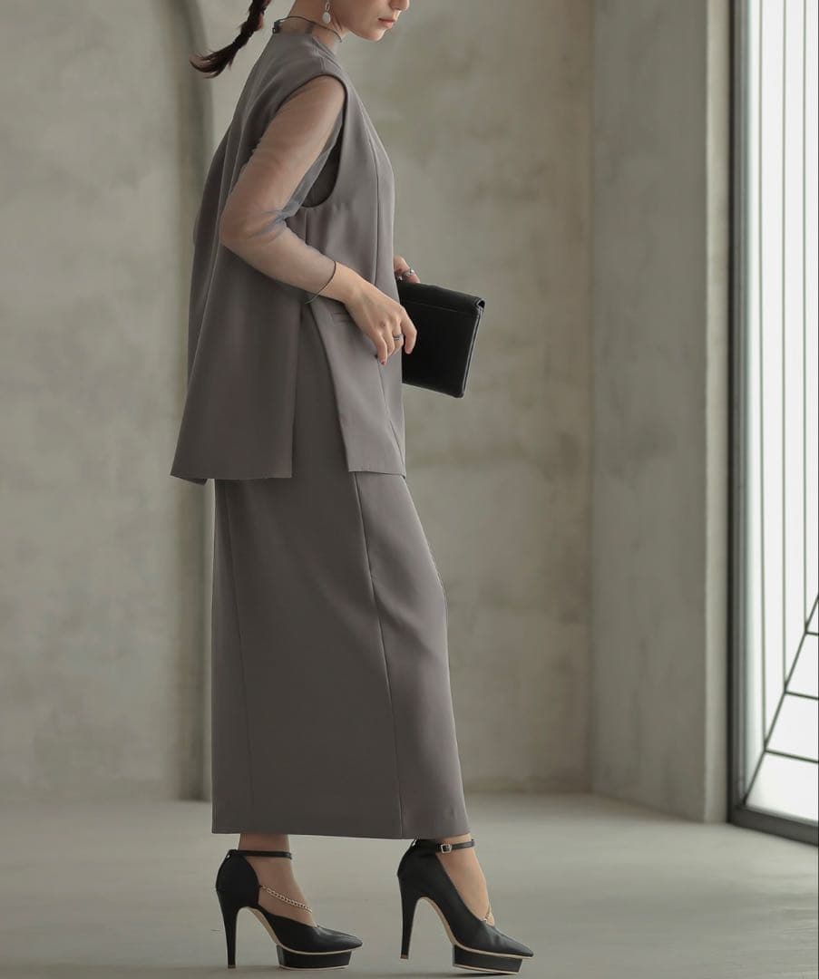 【美品】プルオーバージレ＆ワンピースセットアップ