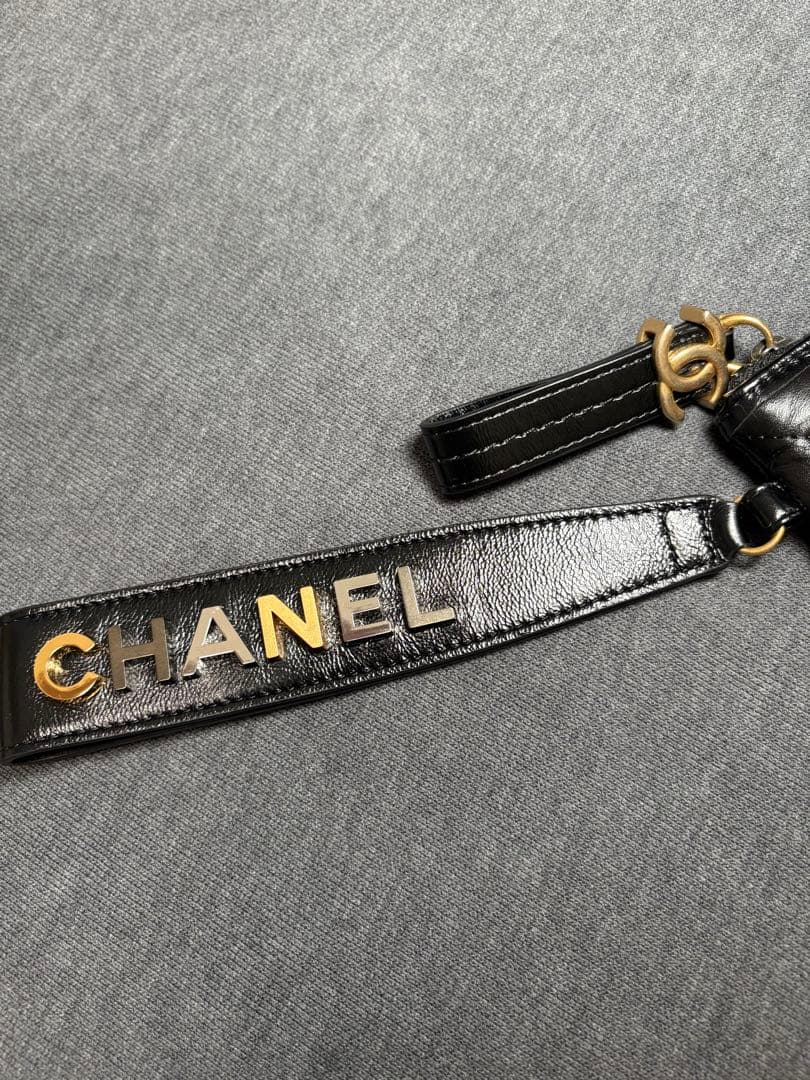 美品　シャネル ガブリエル クラッチ バッグ ブラック　レア　ロゴストラップ