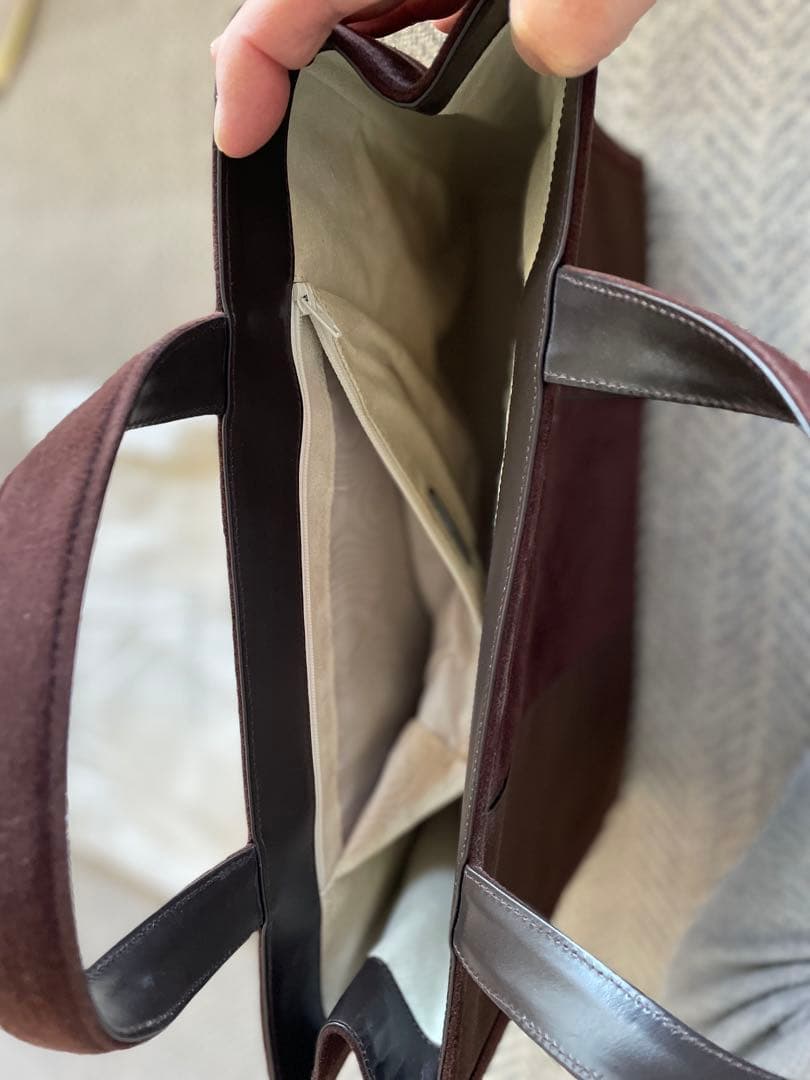 【美品】Giorgio Armani ダークブラウン ハンドバッグ