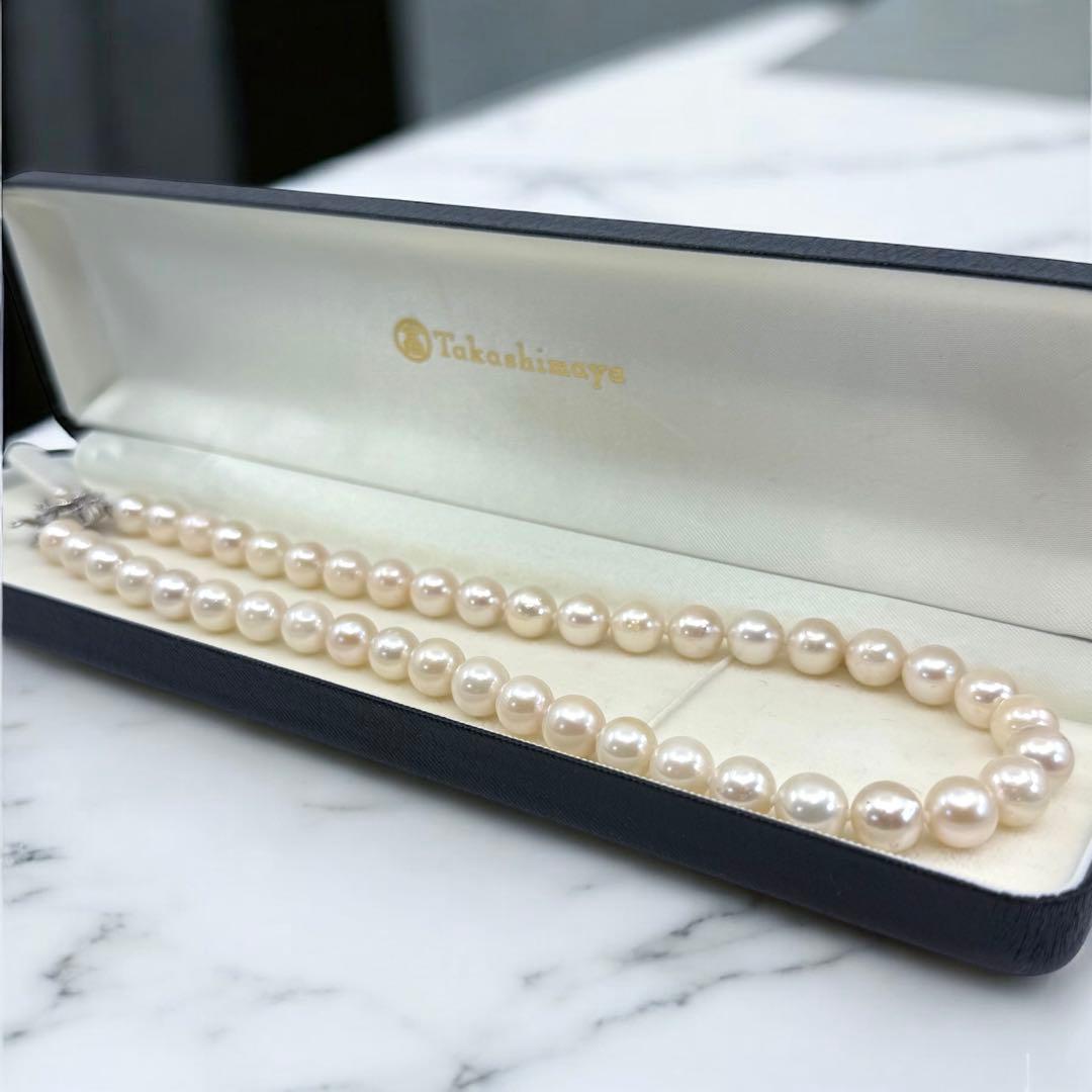 【高島屋購入品】最高峰　アコヤ　大珠　本真珠　パール　ネックレス　8.8mm