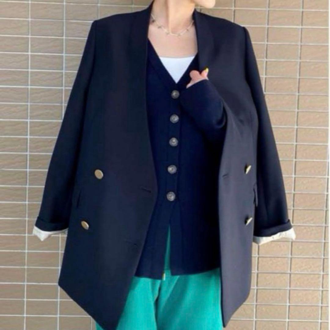 2023FW♡ジャーナルスタンダードレサージュ　ノーカラー金釦ジャケット　日本製