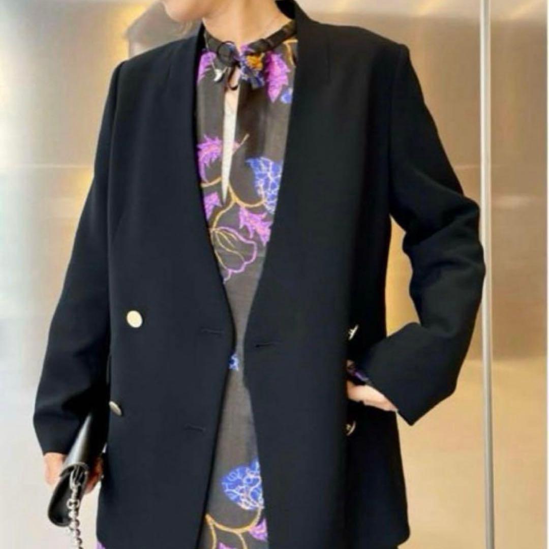 2023FW♡ジャーナルスタンダードレサージュ　ノーカラー金釦ジャケット　日本製