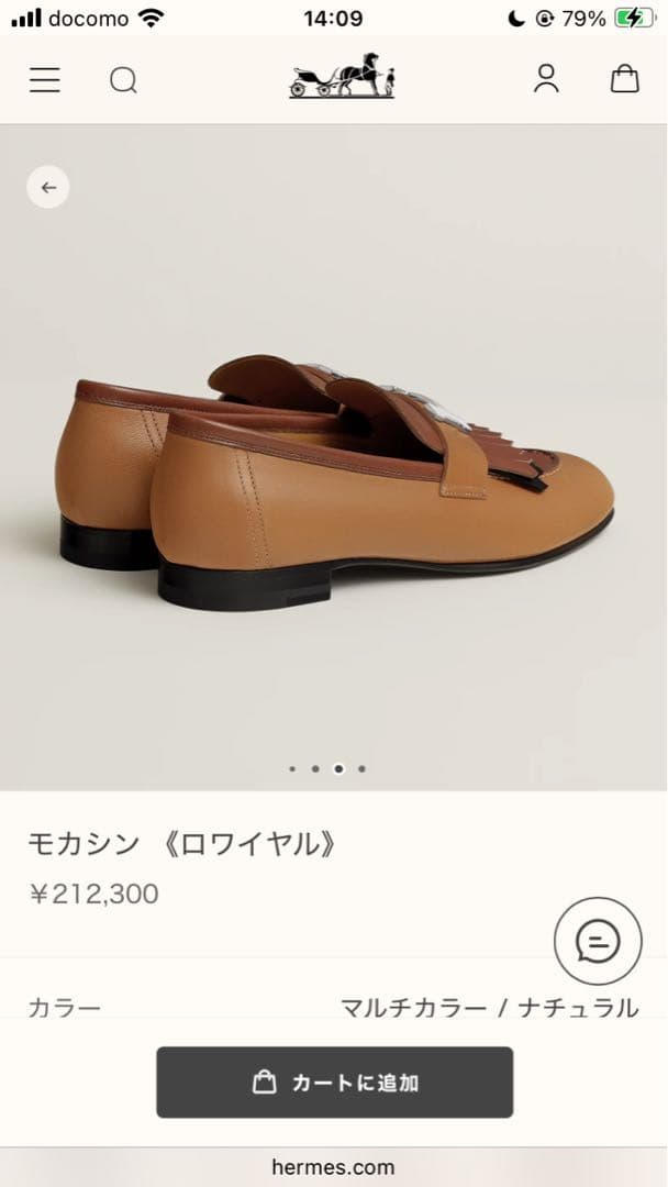 HERMES☆人気定番☆ロワイヤル モカシン☆ レアなマルチカラー☆新品お値下げ