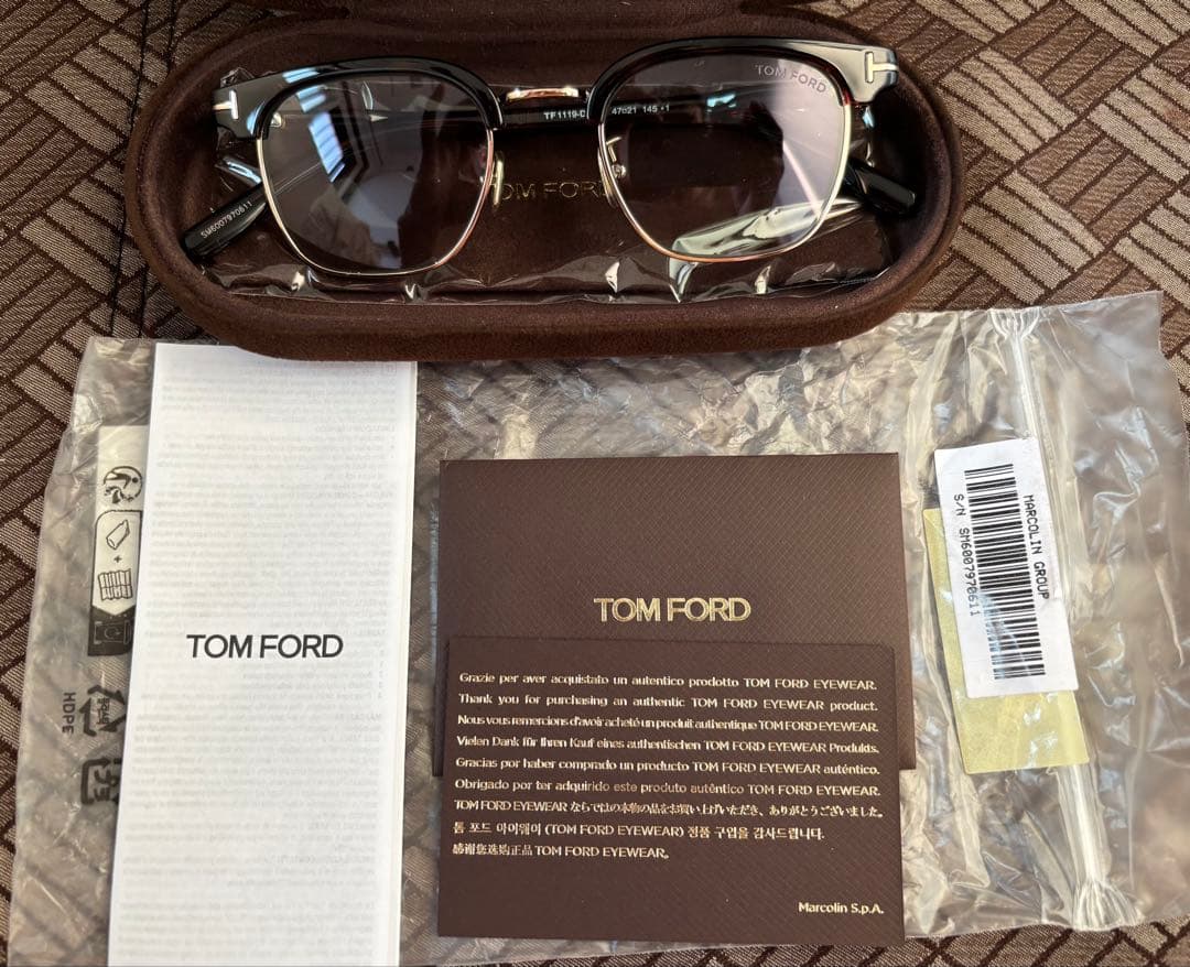 新品 TOM FORD トムフォード TF1119-D 52Nサングラス ハバナ