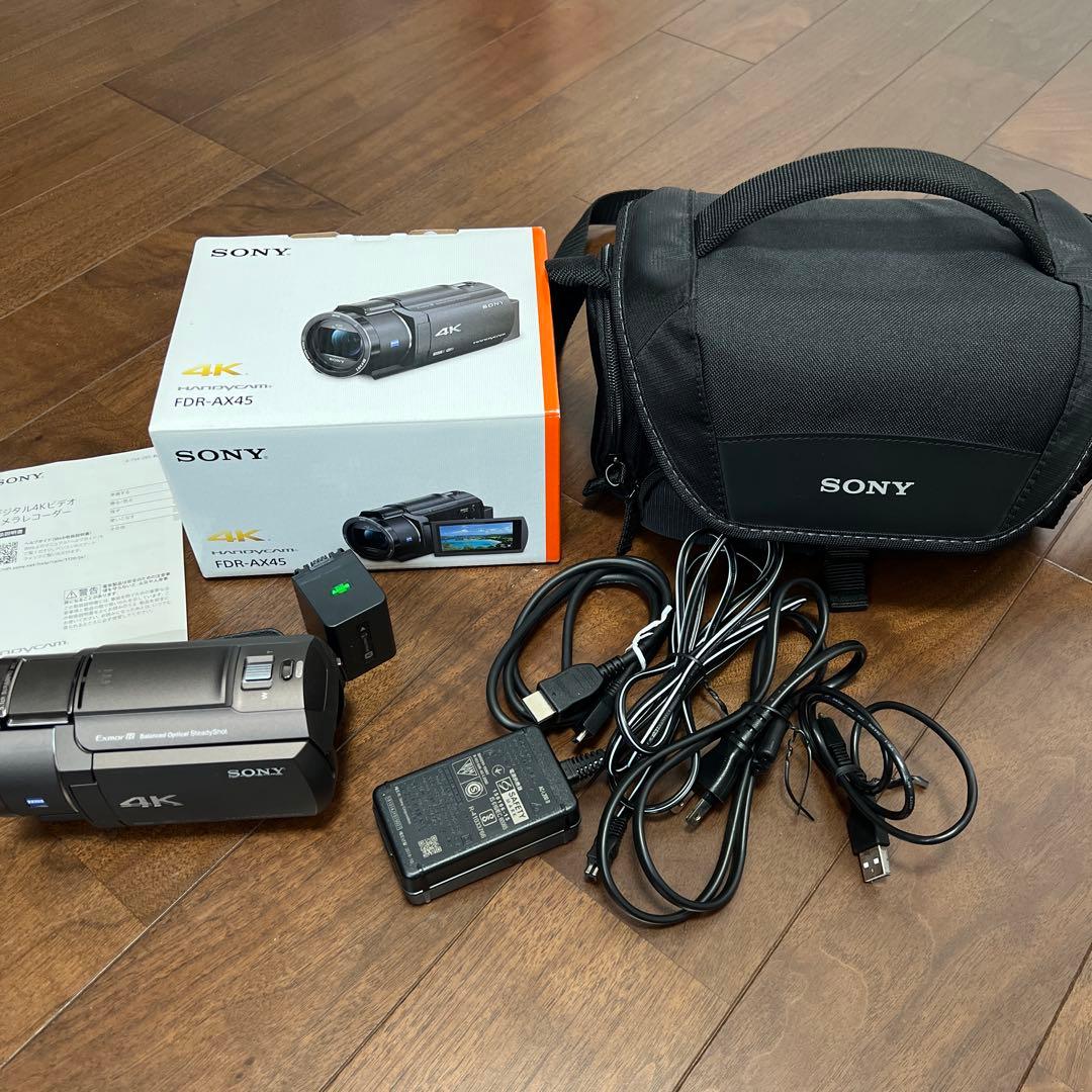 SONY FDR-AX45 4Kビデオカメラ一式とケース付き